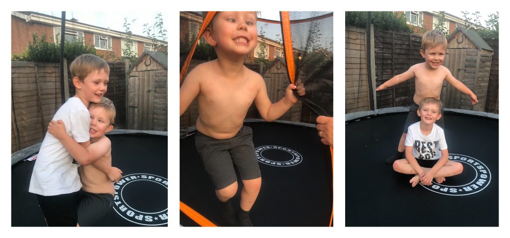 Leonard enjoying his trampoline