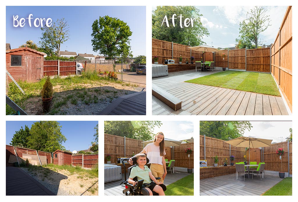 Fraser's new accessible garden - Before and After